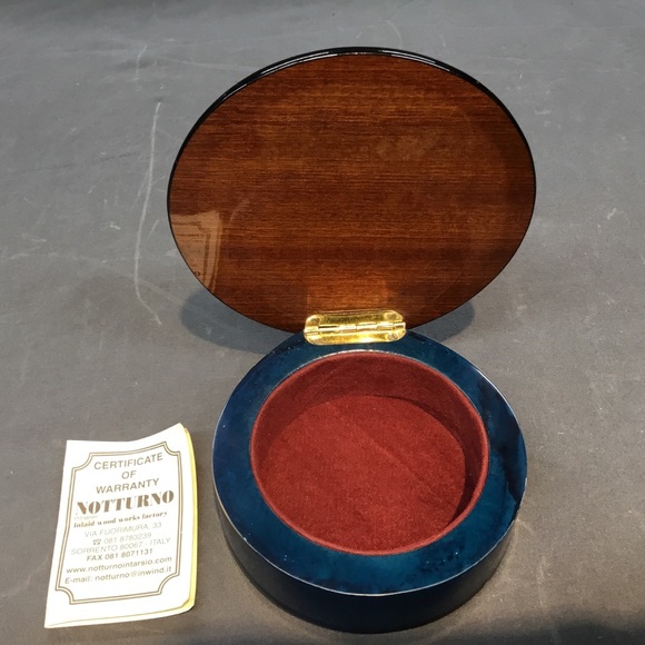 Notturno Intarsio Inlaid Wood Trinket/Keepsake Box - Picture 3 of 7